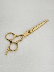 1 Peça Tesoura Profissional de Cortar Cabelo, Conjunto de Tesouras de Estilo na Cor Dourada para Salão, Barbeiro, Cabeleireiro, Ferramentas de Cabelo, Produtos e Acessórios de Cabelo para Salão de Beleza, Essenciais de Viagem, Volta às Aulas, Essenciais de Viagem e Férias, Acessórios de Cabelo para Mulheres - Dourado - Visão 12