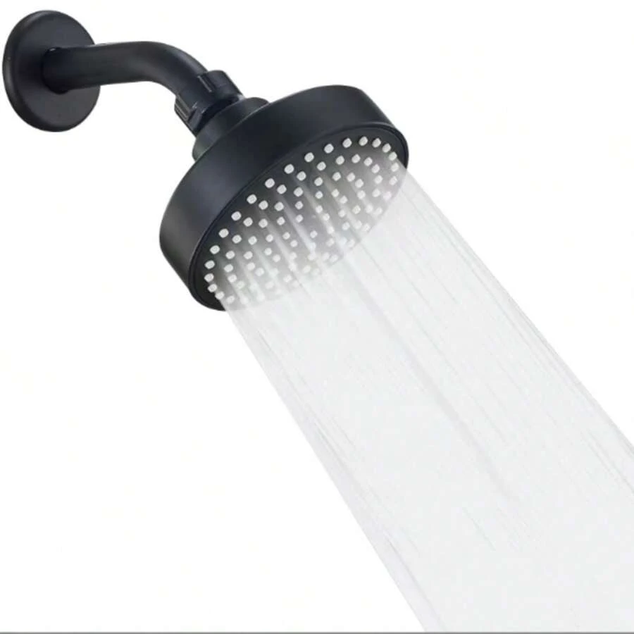 6" Round Shower Head 15cm Arm And Steel Escutcheon - 4 Inch - View 1