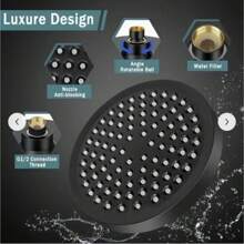 6" Round Shower Head 15cm Arm And Steel Escutcheon - 4 Inch - View 2