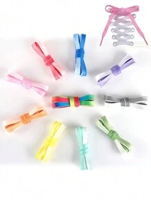 1 Pair Ombre Flat Shoelaces, Suitable For Casual Sneakers - Fashionable Accessories In Multiple Colors Available Summer Daily Wear