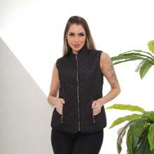 WOMEN'S WINTER VEST 1002 - 黑色 - 查看 1