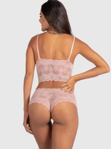 Lace Lingerie Set Waiting For Husband Bra Without Pad Sexy Panties Bra Cropped Top - Nhiều màu - Xem 9