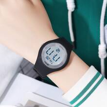 SKMEI 2317 漂亮女孩电子手表硅胶表带夜光日历复古休闲女士