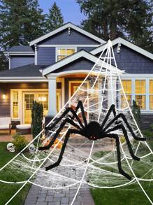 1 件万圣节蜘蛛装饰，Aitey 万圣节恐怖巨型蜘蛛套装，12 英寸/20 英寸/24 英寸/29.5 英寸/35.4 英寸/49.2 英寸蜘蛛，适用于窗户、墙壁和露台户外万圣节装饰万圣节窗户装饰最佳礼物 - 黑色 - 查看 10