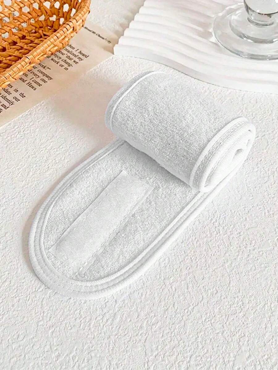 1 Piece Women's Headband For Facial Makeup, Towel And Spa Cloth, Easy To Wash, Adjustable For Face Washing, Shower, Facial Mask, Yoga. - 白色 - 查看 1