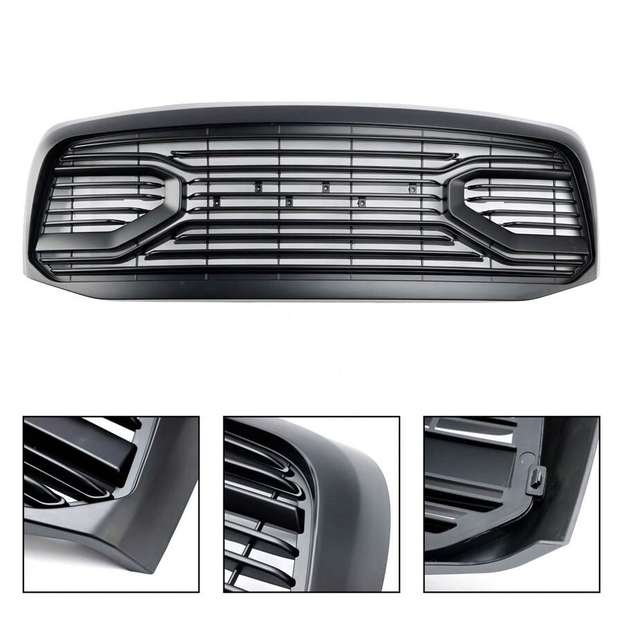 Front Black Big Horn Grille+Replacement Shell For RAM 2500+3500 0610