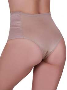 Compression Girdle Shaping Panties High Waist Polyamide - 米色 - 查看 2