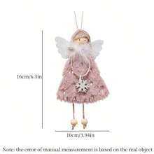 1pc Creative Christmas Decoration Angel Doll Hanging Ornament, Christmas Tree Pendant, Christmas Supplies - Multicolor - View 2