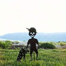 1pc Halloween Ghost Zombie Metal Garden Yard Stake Decor, Outdoor Spooky Halloween Decoration,Christmas - Black - View 13