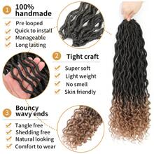 Goddess Locs Crochet Hair 18 Inch 3 Packs Faux Locs Crochet Hair Pre Looped Crochet Locs With Curly Ends Soft Locs Crochet Hair Extensions For Women