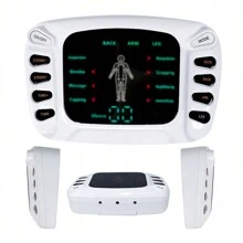 Digital Dual Channel TENS EMS Unit 15 Intensities Muscle Stimulator For Fatigue Relief TENS Machine Massager With 10pcs Replacement Electrode Pads