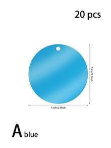 20pcs Clear Round Acrylic Blank Discs With Holes, Suitable For Christmas Tree Decor,Christmas Gift - Multicolor - View 14