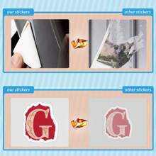 100 张复古怀旧文字字母贴纸包 | 西方贴纸，高品质剪贴簿贴纸、涂鸦贴纸、日记、笔记本电脑、保险杠、滑板、水瓶、电脑、卡通、安全帽、汽车贴纸，贴纸可以为您的生活带来很多乐趣，是送给成人的完美礼物 - 彩色 - 查看 6