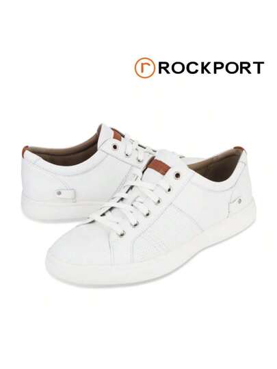 スニーカー Rockport Men's City Lite Call Tie Sneakers White W CH4835 Rockport Mens Classic Lite Colle White Leather Lace Up