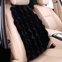 1pc Car Plush Seat Cushion Single Seat Cushion Backrest Rear Seat Cushion Winter Plush Car Mat Warm Soft Delicate,The Plush Texture Ensures A Luxurious And Snug Seating Experience,Car Acessesories