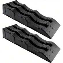 2PCS Car Ramps 4 Ton Plastic Kerb Ramps Wavy Ramp Car Ramps Heavy Duty 3 Step Car Lift Ramps Caravan Leveling Ramps For Home Garage Motorhome Leveling 61X21.5X12CM - Variant1 - View 1