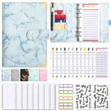 Bìa sổ tiết kiệm tiền, Sổ lập kế hoạch ngân sách A6, Sổ ngân sách có phong bì đựng tiền mặt có khóa kéo, Phong bì đựng tiền mặt để lập ngân sách với Thẻ ngân sách, Bìa sổ ngân sách để quản lý ngân sách và tiết kiệm tiền - Nhiều màu - Xem 14