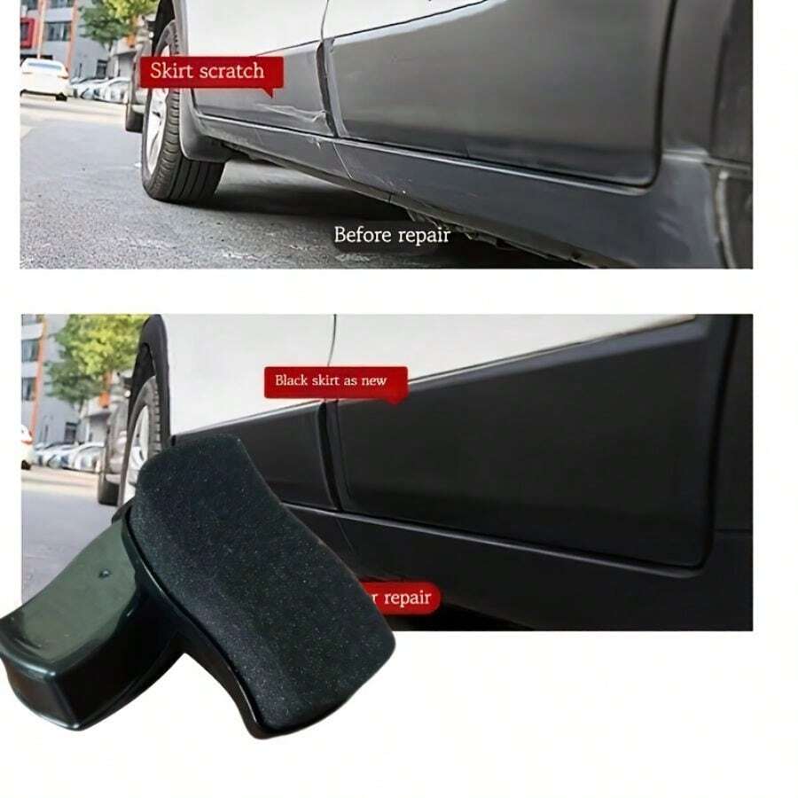 1pc Automotive Plastic Restoration Sponge Black Shine Polishing And