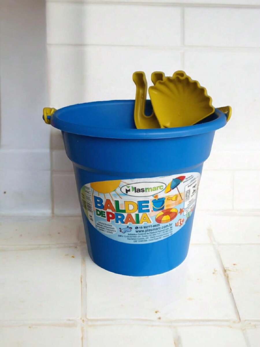 20 Pink Plastic Beach Buckets Fun Birthday Party Souvenir Gift - Màu xanh lam - Xem 1