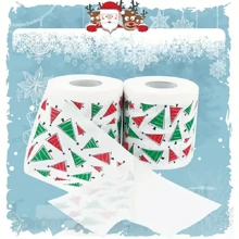 1 Roll, Printed Christmas Creative Roll Paper, Santa Claus Toilet Paper, Creative Toilet Paper, Cool Pattern Tissue, Colorful Napkin, Christmas Decoration,Christmas - Multicolor - View 10