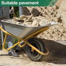 14" Wheelbarrow Wheel 3.5-8 PU Puncture Proof Solid Wheel Heavy Duty Replacement Tire For Garden Trolley Barrow Go Cart Trailer Truck (Black) - Variant1 - View 6