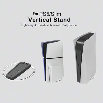 1 件黑色，易于安装，轻巧耐用，垂直支架底座，兼容 P5/P5 Slim 控制台