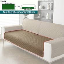 1pc Non-Slip Seat Cover Protector, Furniture Slipcover, Suitable For All Sofa Types And Machine Washable