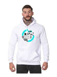 Men's Printed Sweatshirt With Urban Design - 白色 - 查看 1