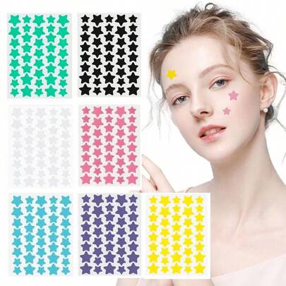 40/160/280张彩色贴纸 - 防水、防汗、亲肤，适用于面部彩绘/面部及身体彩绘/派对蜡笔/化妆派对用品/万圣节/圣诞节/节日/趣味拍照贴纸，化妆品，价格实惠，房间装饰，梳妆台，旅行，卧室，化妆配件，价格实惠，圣诞礼物，化妆品，化妆工具，便宜货，礼物，女士礼物，圣诞礼物
