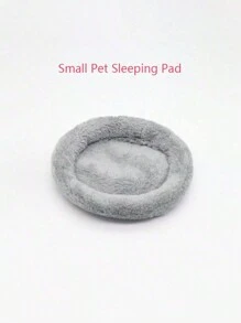 1pc Camel Round Small Pet Bed With Arctic Velvet Pad, Suitable For Autumn And Winter, For Hamsters, Guinea Pigs, And Other Small Pets