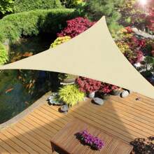 Malla Sombra Triangular Velaria para Exteriores Jardín Al Aire Libre 90% Protector de UV Solar Lona Toldo