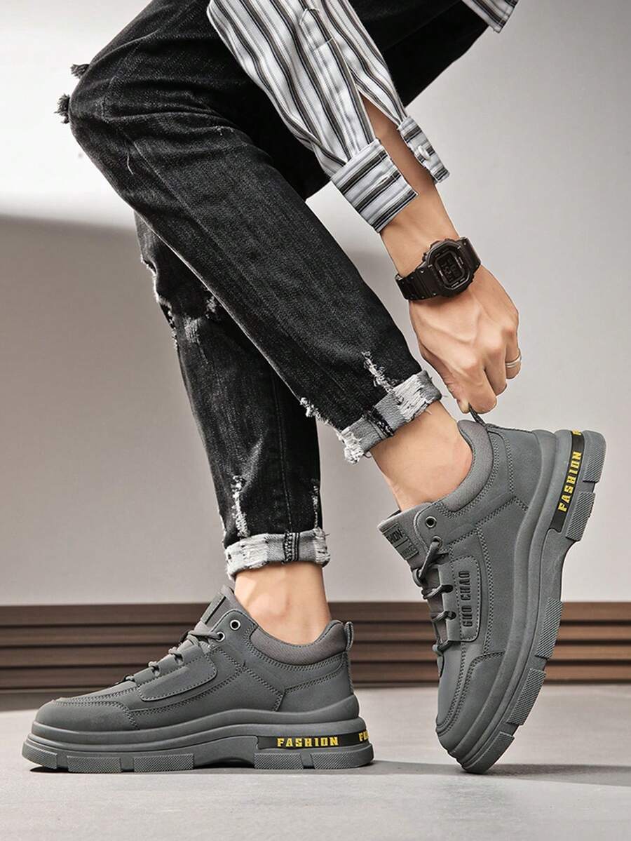 Men's High Top Casual Shoes, Outdoor Climbing Hiking Comfortable Non