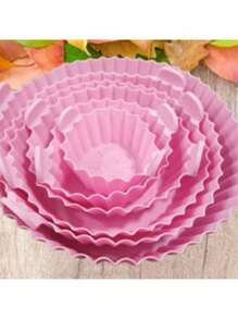 Kit Of 6 Airfryer Molds In Various Sizes, Non-Stick Silicone, Microwave-Safe, Washable With Handle - Đỏ - Xem 9