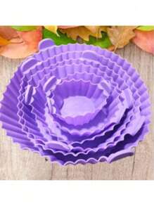 Kit Of 6 Airfryer Molds In Various Sizes, Non-Stick Silicone, Microwave-Safe, Washable With Handle - Đỏ - Xem 10