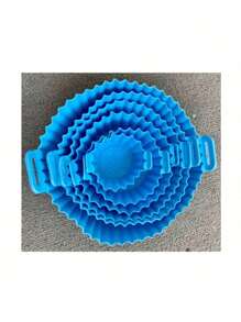 Kit Of 6 Airfryer Molds In Various Sizes, Non-Stick Silicone, Microwave-Safe, Washable With Handle - Đỏ - Xem 6