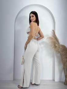 Swisz Women Jumpsuits - 白色 - 查看 3