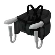 Froadp Baby Table Seat Booster Child Chair Foldable High Chair With Non-Slip Handle & Belt & Storage Bags Child High Chair For 2-8cm Thick Table - 黑色 - 查看 2