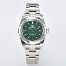 Đồng hồ cơ tự động 39mm dành cho nam, Bộ máy NH35, Vỏ thép không gỉ, Viền trơn, Đồng hồ thể thao, Mặt kính Sapphire, Phát sáng, Chống nước - Bạc - Xem 19