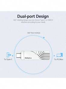 Lenovo Thinkplus USB 3.2 32GB PenDrive 64GB 128GB 256GB USB Flash Drive Memory Stick USB 3.2 For Phone Laptop Or Higher Version - Silver - View 4