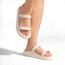 Women's EVA Two-Strap Papete Sandal - 白色 - 查看 3