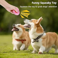 1/2/3pcs Squeaky Dog Toys, Soft Plush Balls With Sound Device, Interactive Food Retrieval Game Suitable For Puppies, Small & Medium Pets (Random Color)
