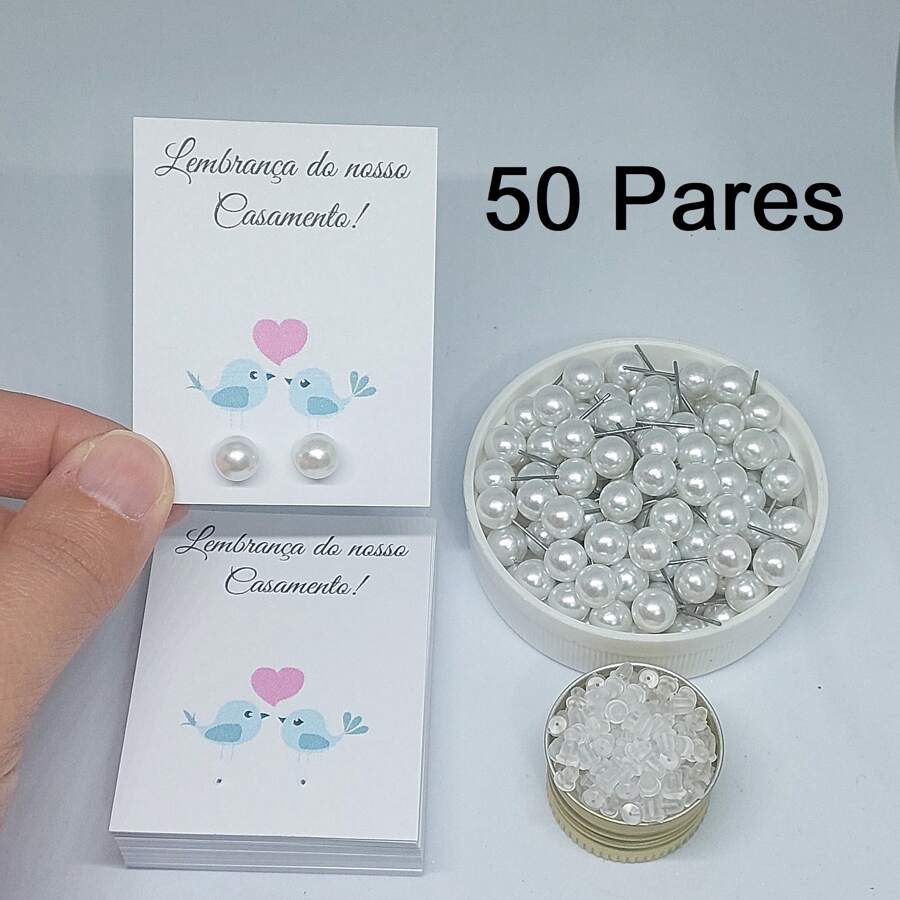 Pink Pearl Earring With Tag And Studs Pink October Pampering Customer Mother's Day - 標籤28 - 查看 1