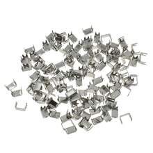 20g Topes de cremallera Tamaño 5, Tope superior de cremallera, Aproximadamente 145 piezas/20g Accesorios de cremallera de costura - Plateado - Ver 3