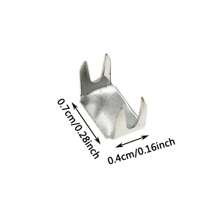 20g Topes de cremallera Tamaño 5, Tope superior de cremallera, Aproximadamente 145 piezas/20g Accesorios de cremallera de costura - Plateado - Ver 2