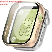 1pc PC + Tempered Glass Protective Case Compatible With Huawei Watch Fit 3