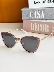 MELINDA MODA Women's Frame For Prescription Glasses Metal Clip-On 2 IN 1 One Flat Mirror + One Lens - 淡紫色 - 查看 3