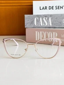 MELINDA MODA Women's Frame For Prescription Glasses Metal Clip-On 2 IN 1 One Flat Mirror + One Lens - 淡紫色 - 查看 4