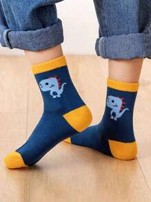 Random 10/15/20 Pairs Spring And Autumn New Cartoon Tiger Giraffe Comfortable Breathable Mid-Tube Socks - Multicolor - View 9