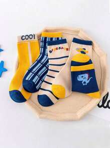 Random 10/15/20 Pairs Spring And Autumn New Cartoon Tiger Giraffe Comfortable Breathable Mid-Tube Socks - Multicolor - View 8