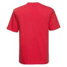 Camiseta clásica de algodón cardado para hombres Russell (rojo brillante) - Rojo - Ver 2